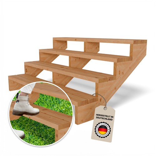 Terrassentreppe aus lärche - terrassentreppe,