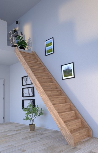 Holztreppe rhodos gerader - holztreppe,