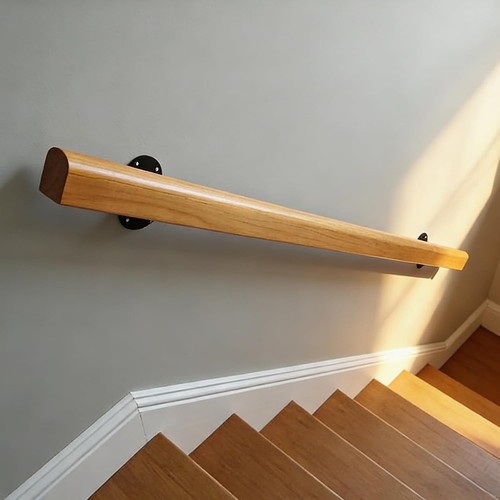 Holz handlauf geländer - holz, wand